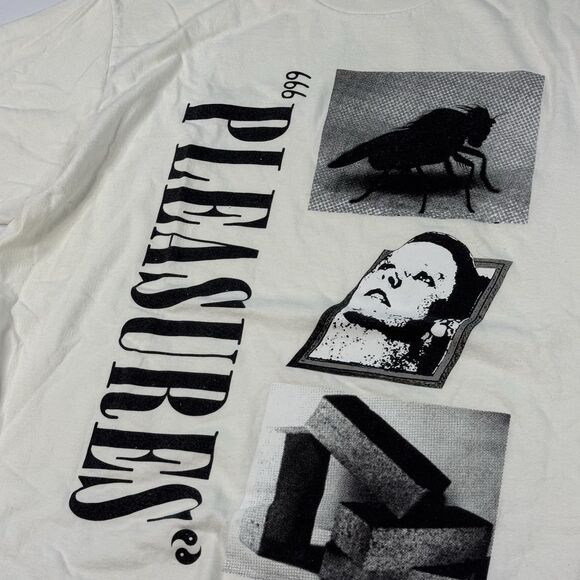 Pleasures Life Or Death Horror Grunge Streetwear Skate T-Shirt White Mens Size L - Picture 3 of 7